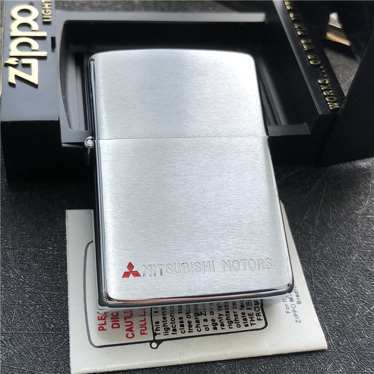 ZIPPO原装正品 1984年 大斜底 镀铬 三菱汽车 定制机