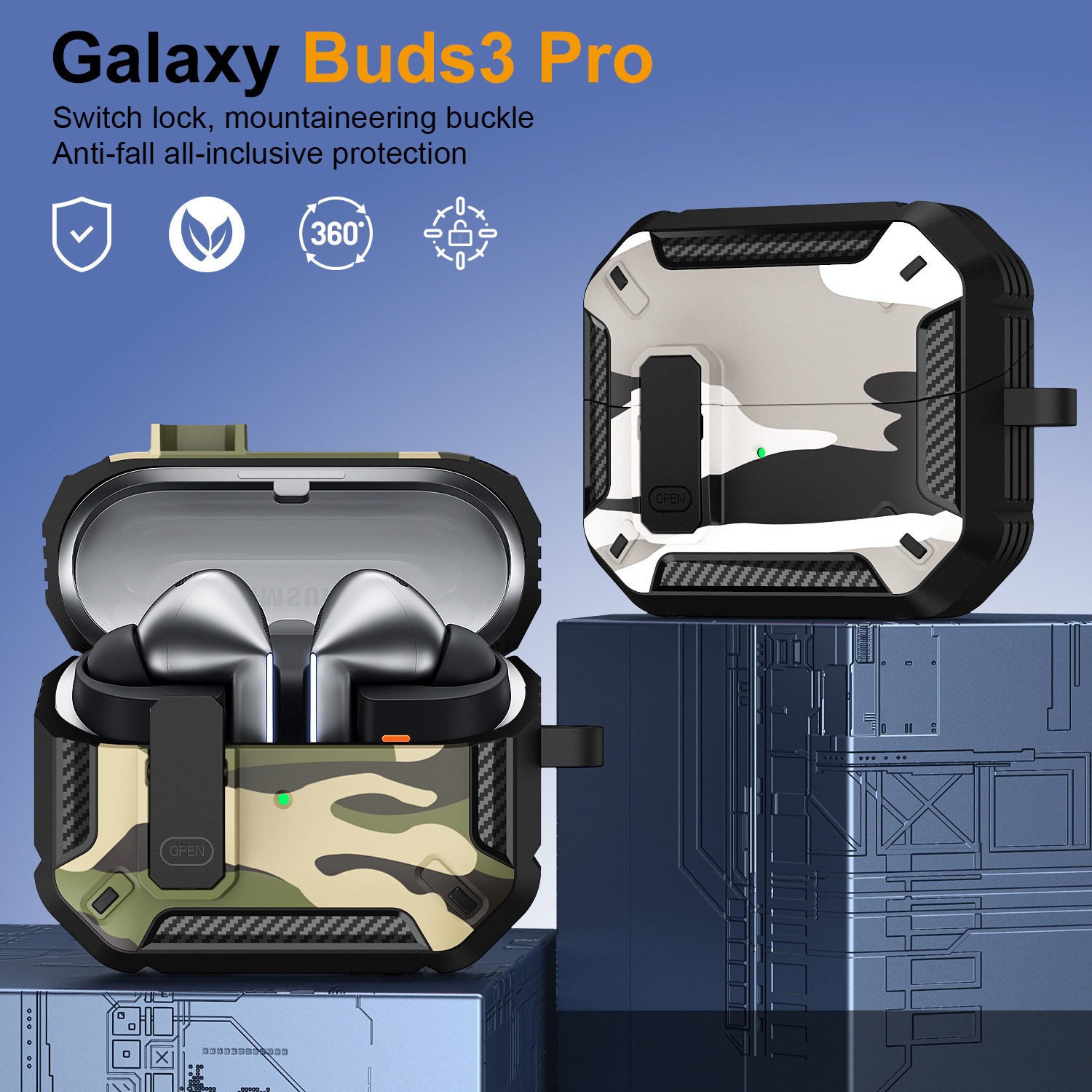 适用三星galaxy buds3保护套buds3pro蓝牙耳机保护壳buds 3耳机壳,3C数码配件,耳机保护套,淘宝优惠券,粉丝福利购,淘宝优惠卷