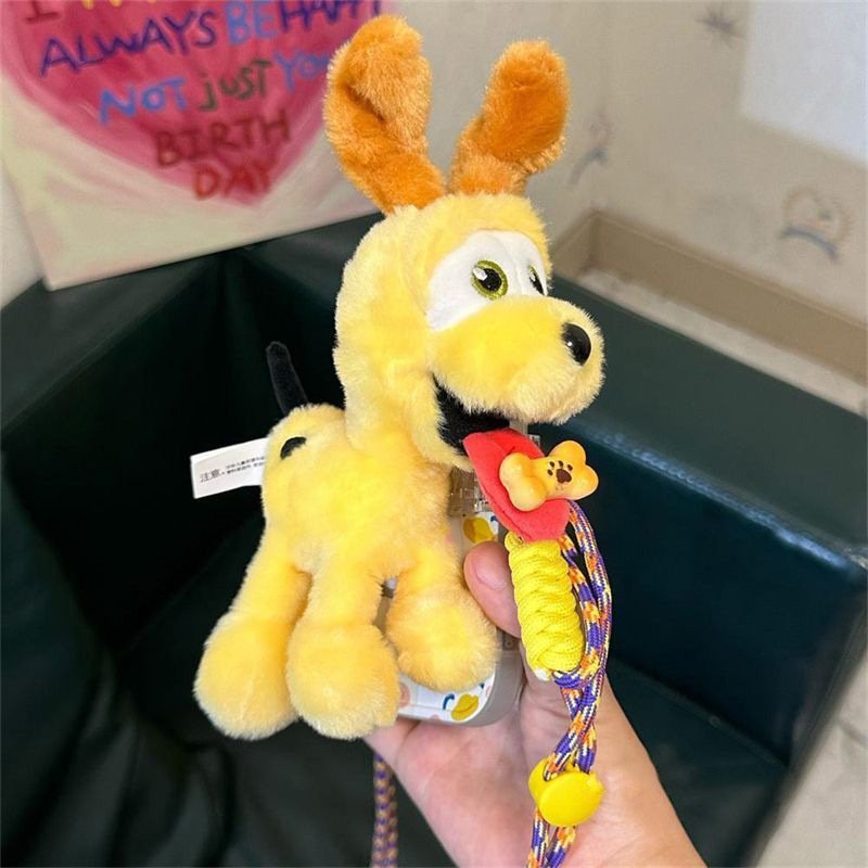 加菲猫欧迪小狗手机背夹挂绳斜挎手机壳通用毛绒玩偶,3C数码配件,手机挂件/手机链,淘宝优惠券,粉丝福利购,淘宝优惠卷