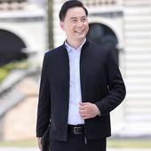 中年男装 爸爸装 上衣休闲薄款 夹克衫 外套夹克中老年人男士 春秋冬季