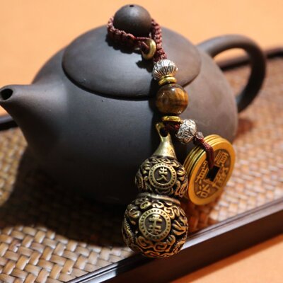 黄铜葫芦汽车钥匙扣男士