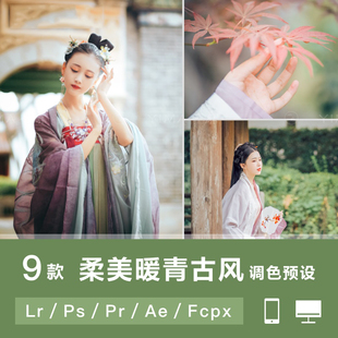 LR预设古风复古汉服古装PS人像FCPX达芬奇APP手机版滤镜PR调色LUT