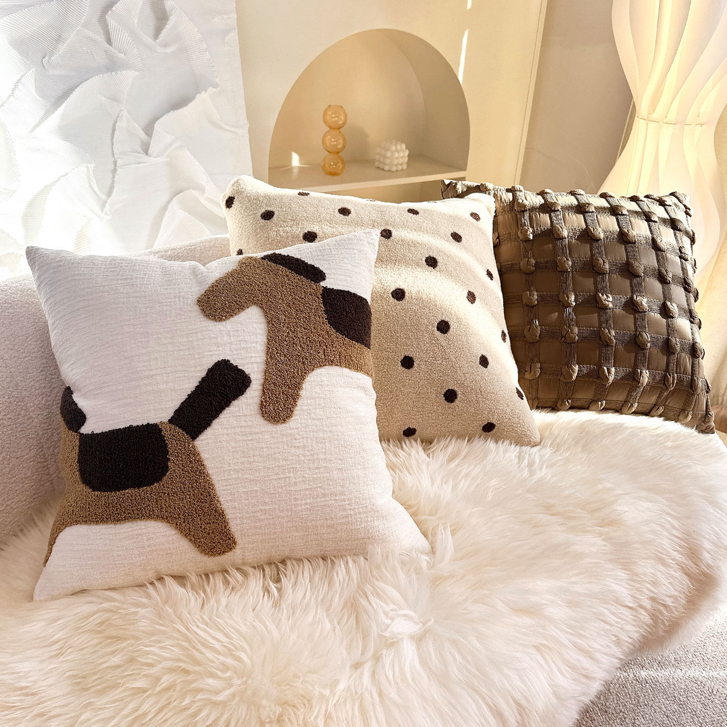 马年奶油中古风美拉德抱枕超软方形新家软装靠枕客厅沙发飘窗靠垫,居家布艺,靠垫/抱枕,淘宝优惠券,粉丝福利购,淘宝优惠卷