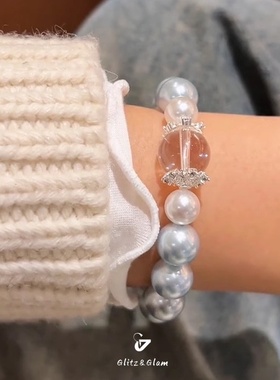 高颜值施家珍珠手链女款轻奢小众