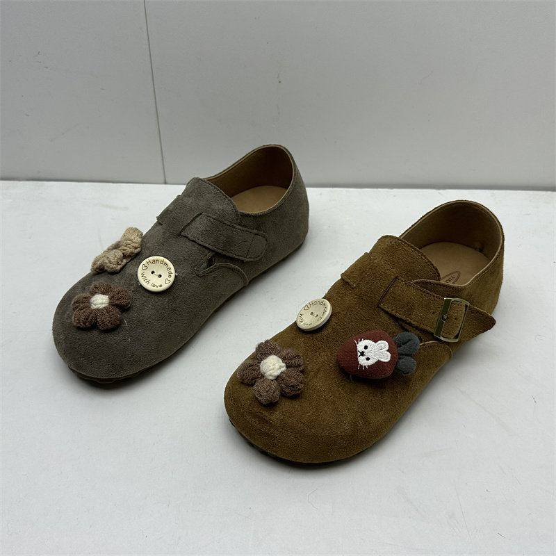 2026春季新款复古风花朵装饰勃肯鞋女圆头平底舒适百搭懒人女单鞋,女鞋,勃肯鞋/软木鞋,淘宝优惠券,粉丝福利购,淘宝优惠卷