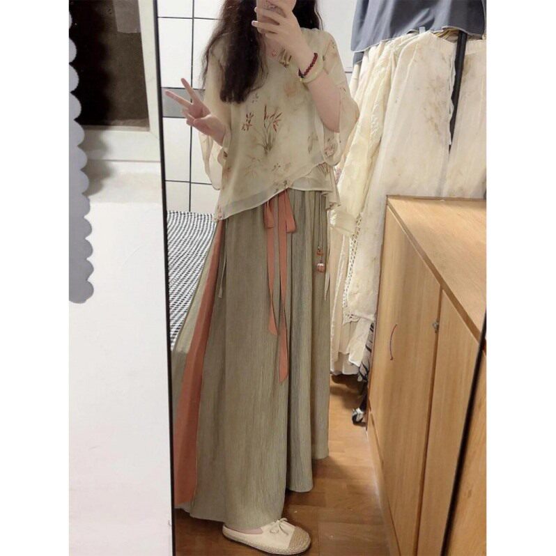 夏装女装2025新款两件汉服新中式中国风禅意改良汉元素复古套装