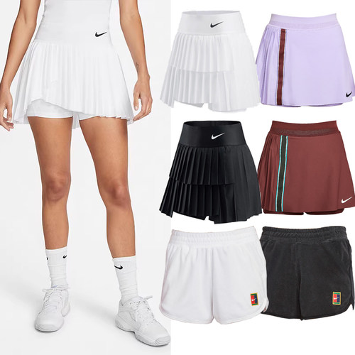 耐克速干网球短裙运动包臀百褶裙