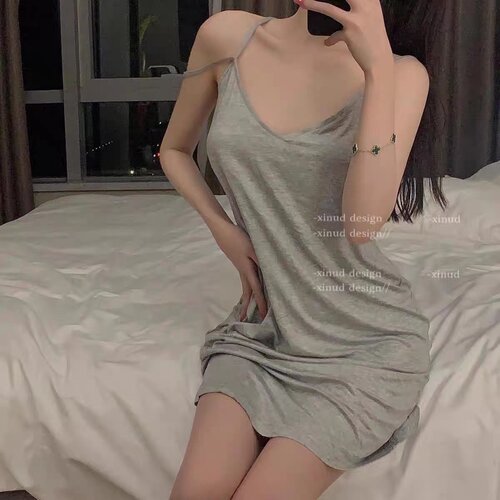 睡裙莫代尔夏季性感美背连衣裙