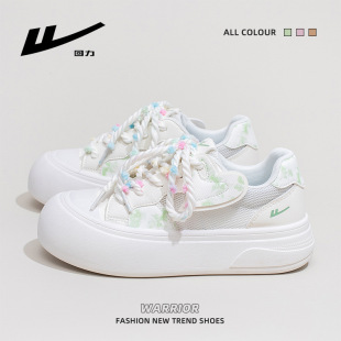 回力女鞋休闲板鞋2025新款糖果色厚底圆头设计感面包鞋青春百搭