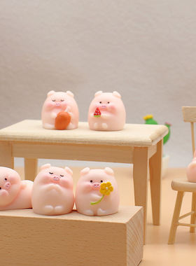 汽车用品生活家居摆件玩偶中控台卡通迷你可爱呆萌小猪摆件