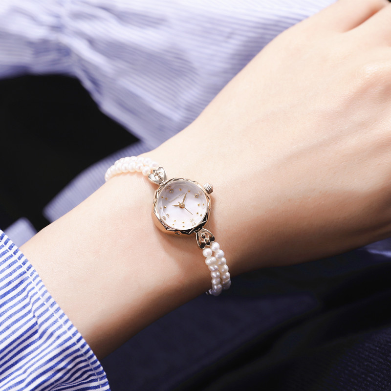 纱荣子天然淡水珍珠贝母日韩腕表