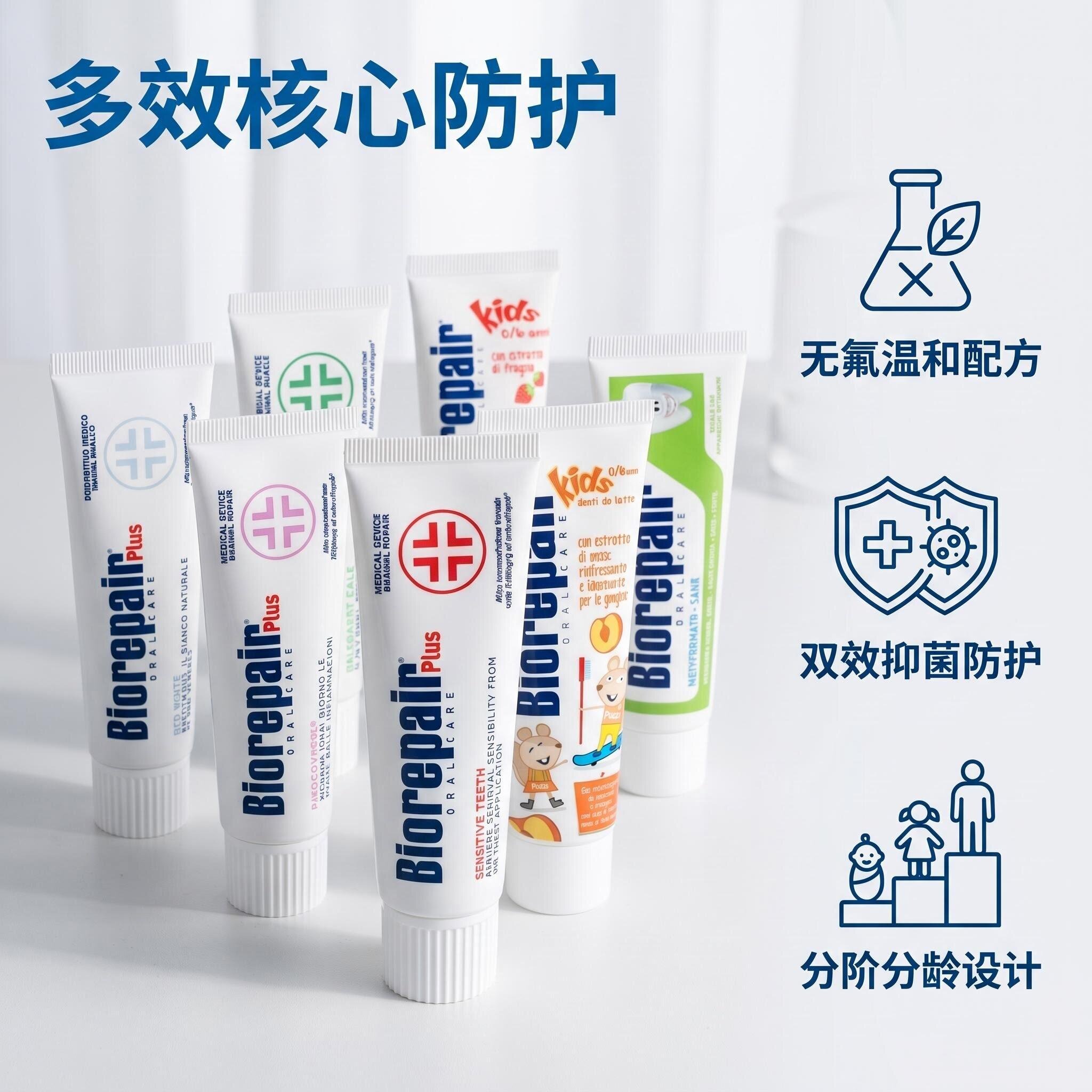意大利进口贝利达牙膏牙釉质修复专用牙龈出血护龈脱敏牙周护理