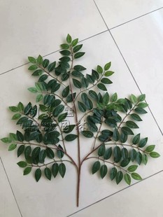 仿真胡杨塑料树枝工程插花装饰叶子舞蹈道具杨树叶梧桐叶红枫叶