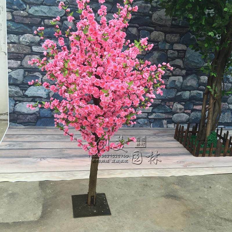 包邮仿真桃花树大型植物仿真樱花树仿真桃花树许愿树桃花客厅装饰
