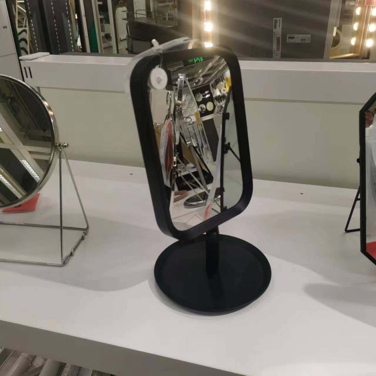 国内宜家林德比恩镜子化妆镜双面镜现代简约时尚IKEA家居代购