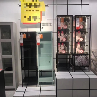 国内宜家鲁斯塔玻璃门柜展示柜子陈列柜IKEA家居代购家具