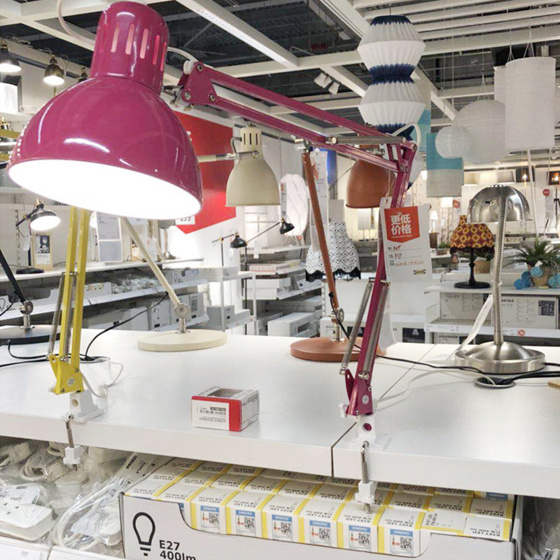 国内宜家家居上海ikea代购特提亚工作灯桌面夹式工作灯
