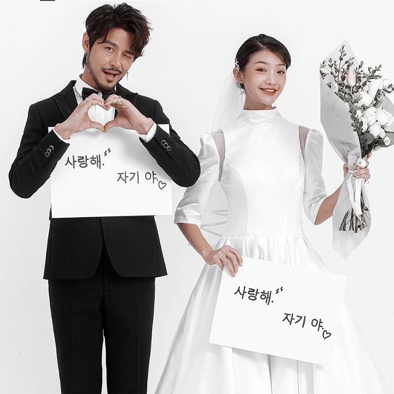 2021韩式婚纱摄影手拿板 小清新情侣写真拍照道具 创意个性手举