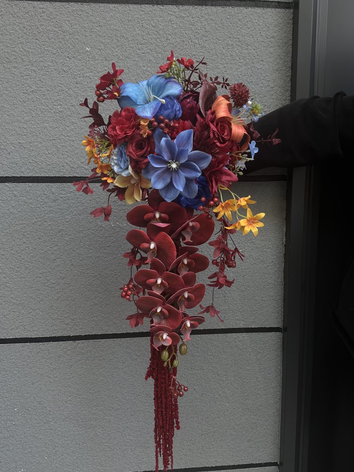 国风氛围感手捧花仿真花 中式新娘花艺结婚礼领证婚纱摄影古风