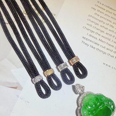 18K金镶嵌钻石高货绳扣挂绳