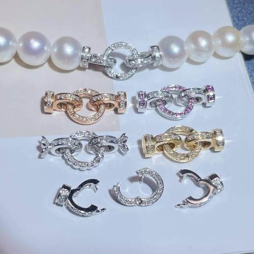 18K金钻石翡翠链百搭扣