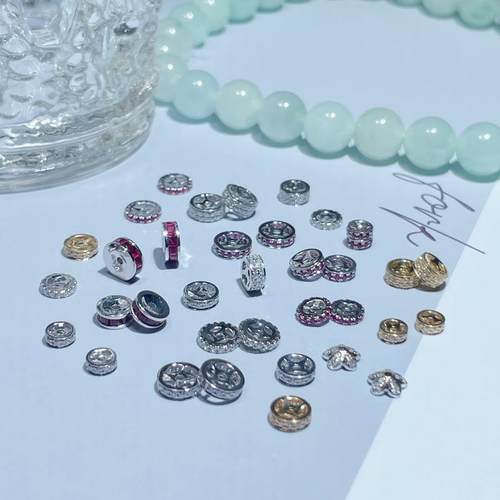 18K金钻石隔片翡翠珍珠手链项链