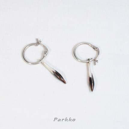 Parkko野生感种子系列 棕色天蓝珐琅种子925银手工自然风耳环礼物
