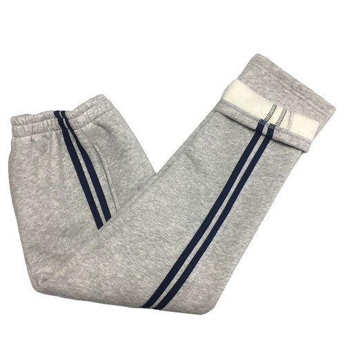 定制全棉灰色2道藏青直筒校服裤