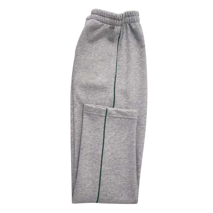 定制全棉墨綠直筒休閑寬松校服褲