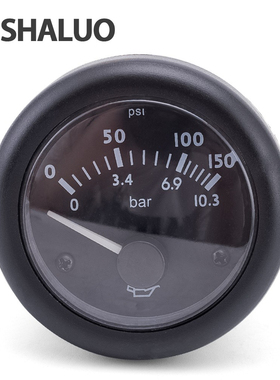 柴油发电机组机油油压表0-10bar柴油发动机配件机油压力表12V 24V