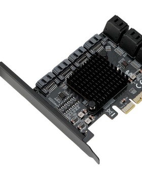 魔羯MOGE MC2681台式机PCI-E转10口SATA3硬盘扩展卡10口SATA6G卡