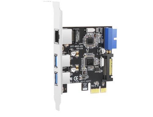 魔竭PCI-E转网卡+USB3.0卡