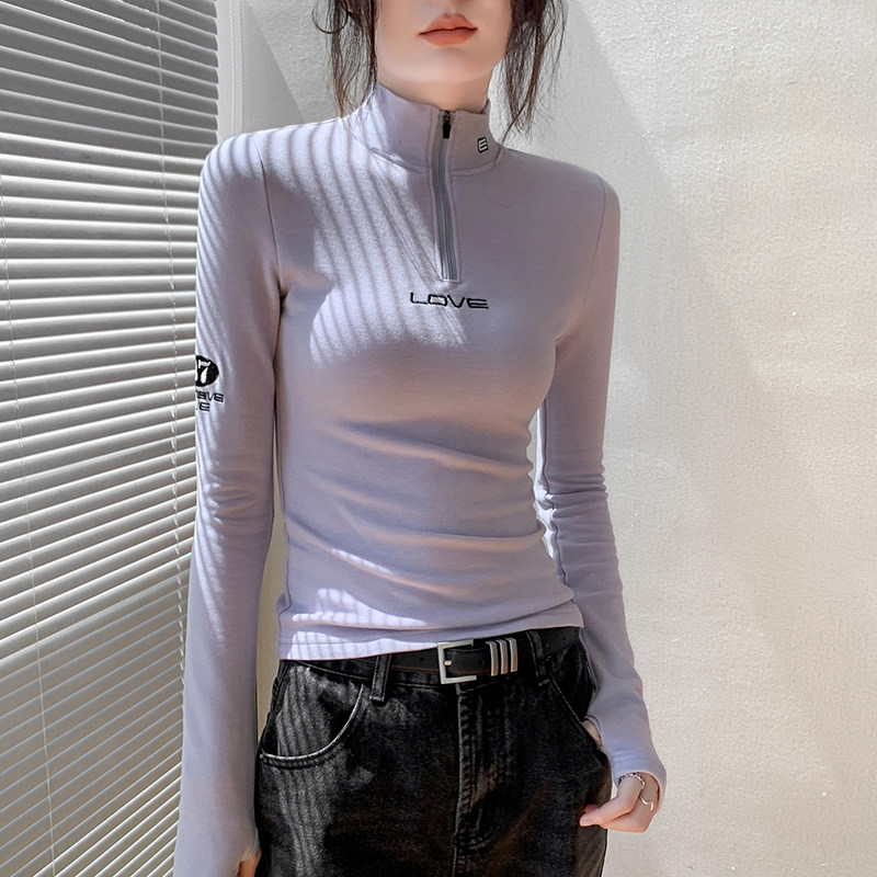 歌倍尚半高领打底衫女