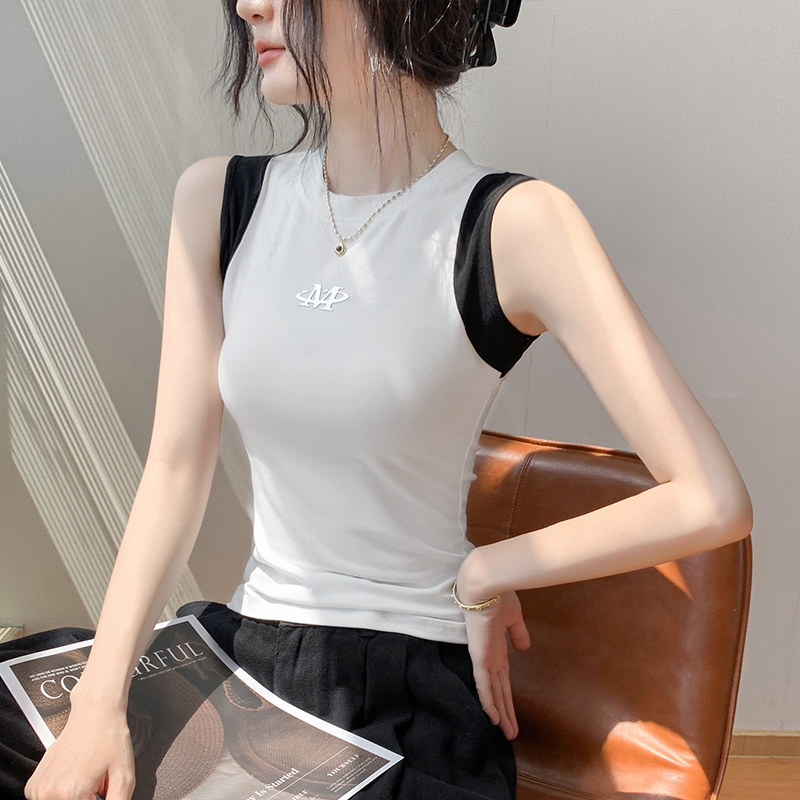 美式辣妹吊带背心打底上衣