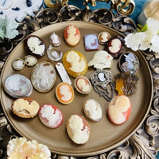 卡梅奥cameo vintage西洋古董德国玛瑙意大利贝雕胸针吊坠裸石g