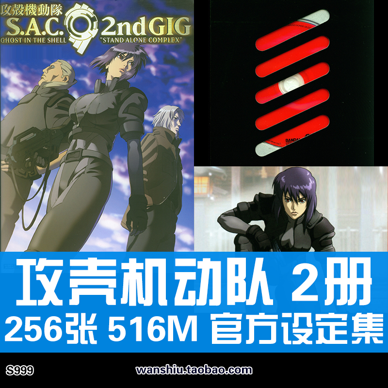 攻壳机动队押井守sac日版动画设定集插图原画人物线稿素材参考图