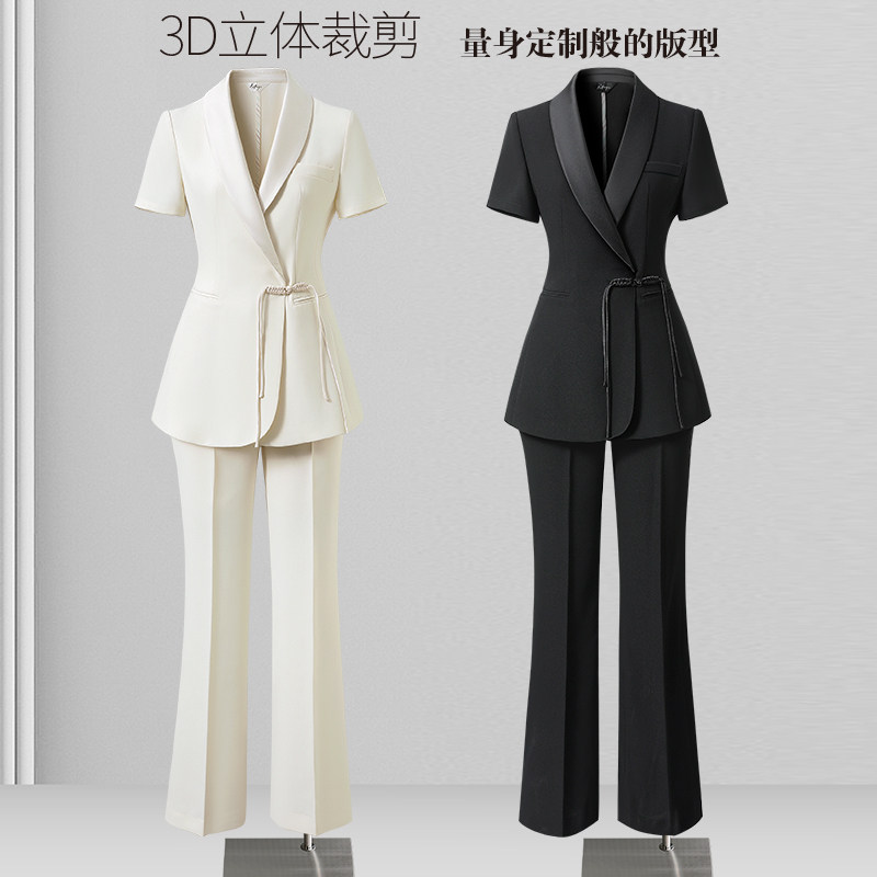 西装套装女夏高级感气质职业中式国风西服通勤上班前台经理工作服