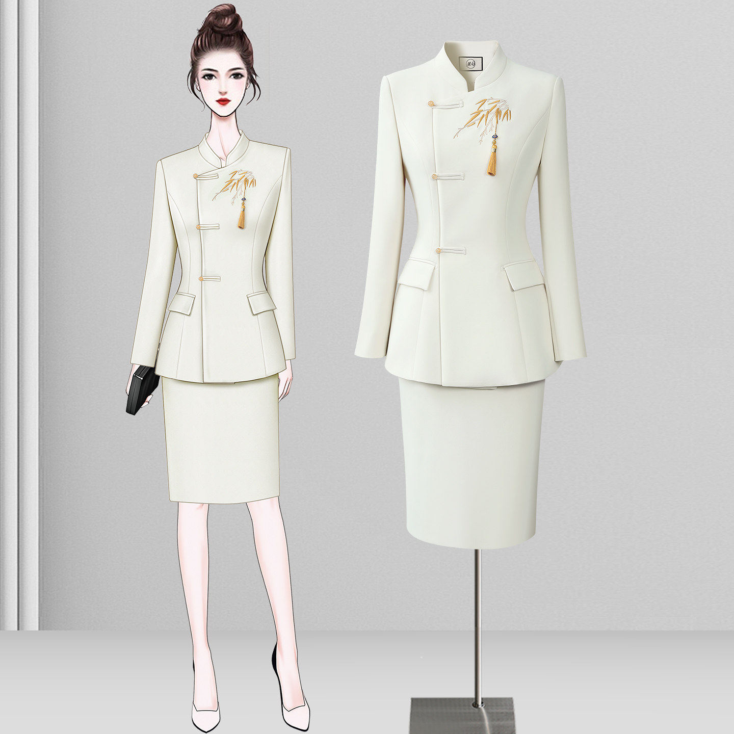 新中式西装套装女轻奢高级感国风轻职场正装气质女神范职业工作服