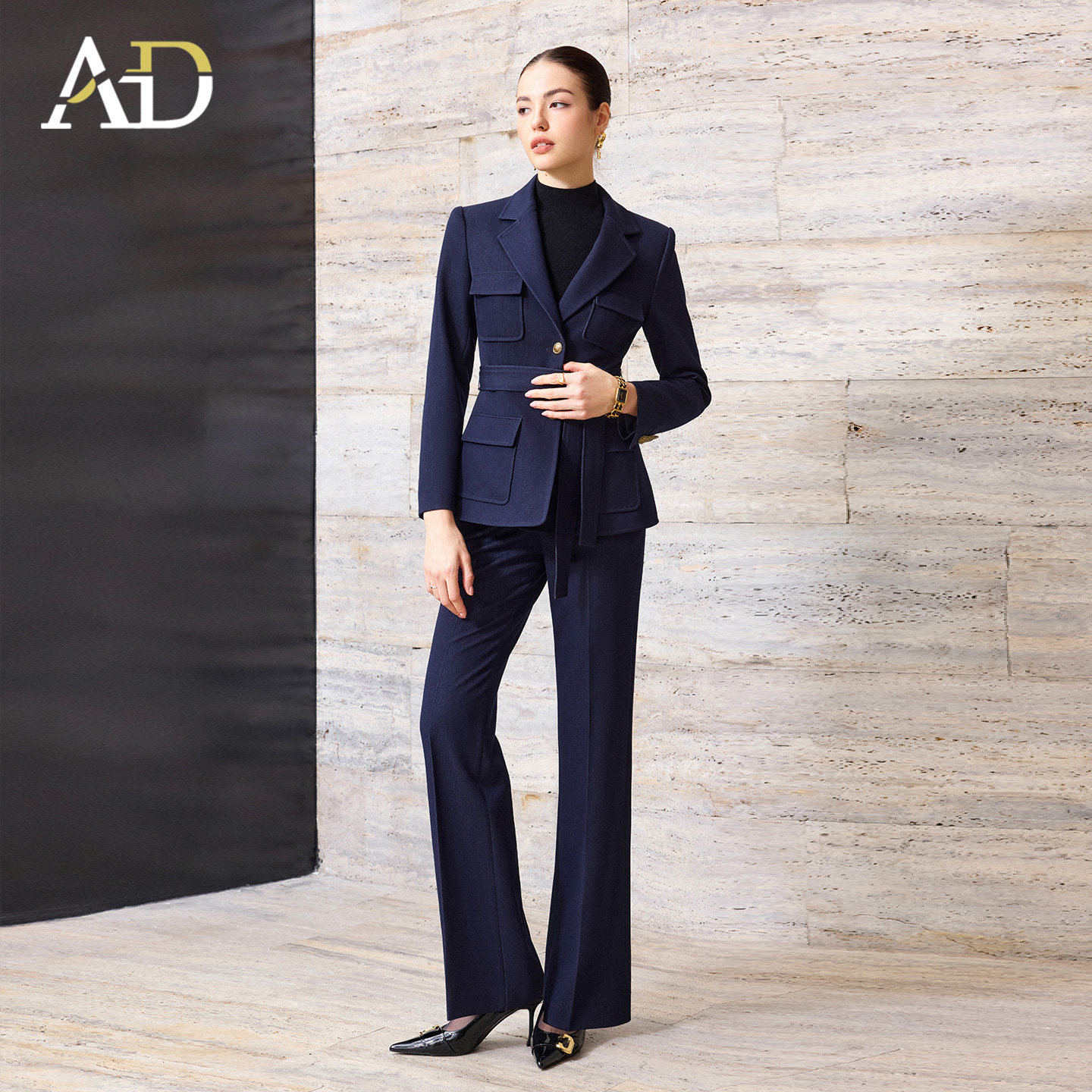 AD高端品牌西装套装女春季2026新款爆款高级感超火职场穿搭一整套