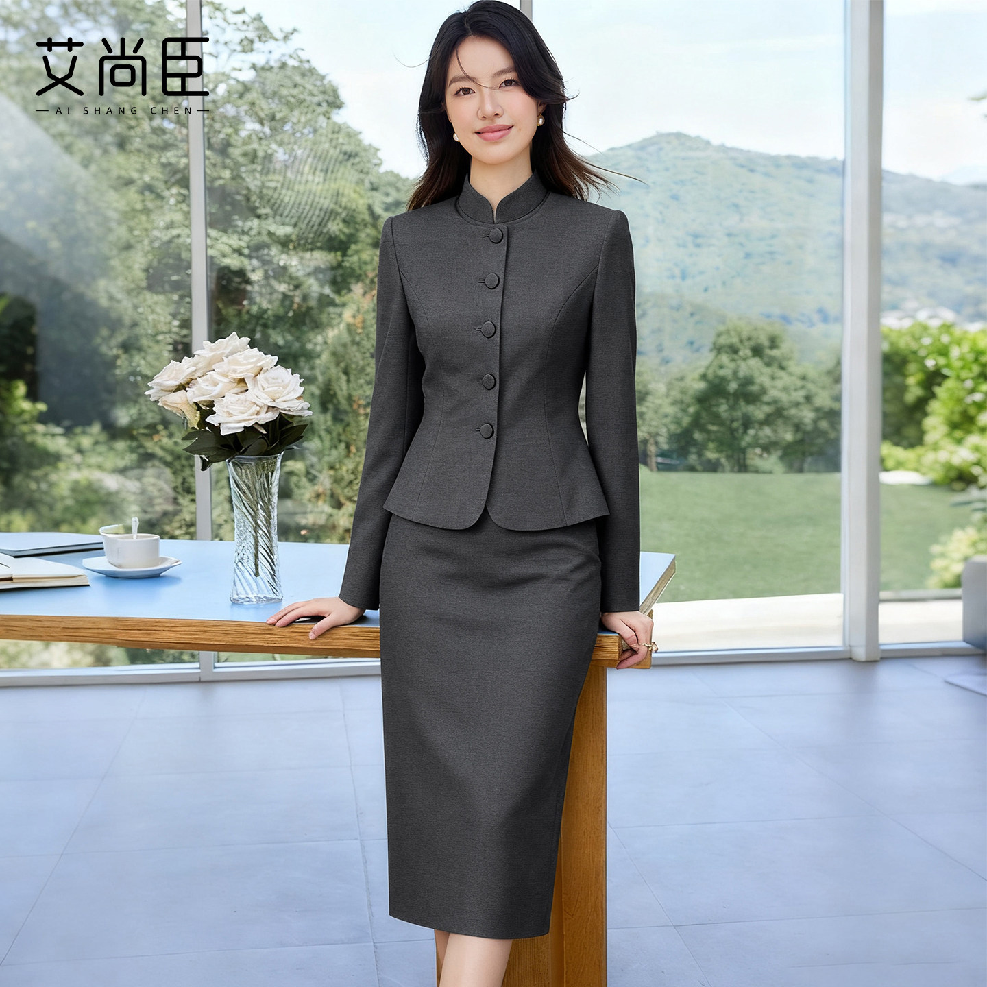 艾尚臣新中式时尚套装女2026新款旗袍连衣裙两件套高级感贵气穿搭