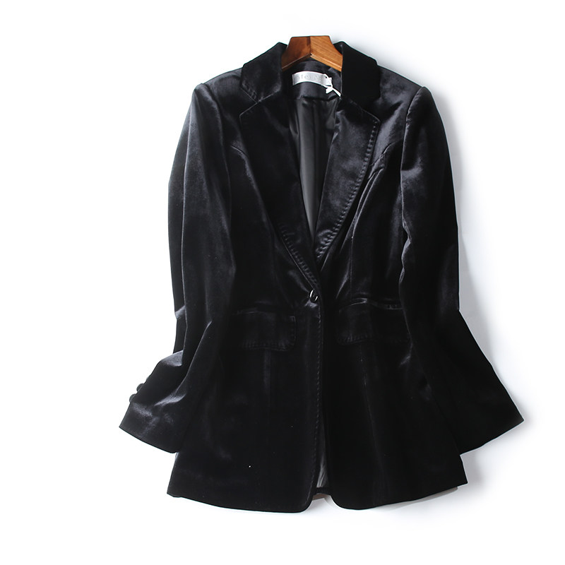 LUXURY-LEVEL GOOD GOODS THE SAME STYLE OF THE STORE VELVET SUIT COMMUTING TO WORK PROFESSIONAL OVERALLS SHORT JACKET AUTUMN