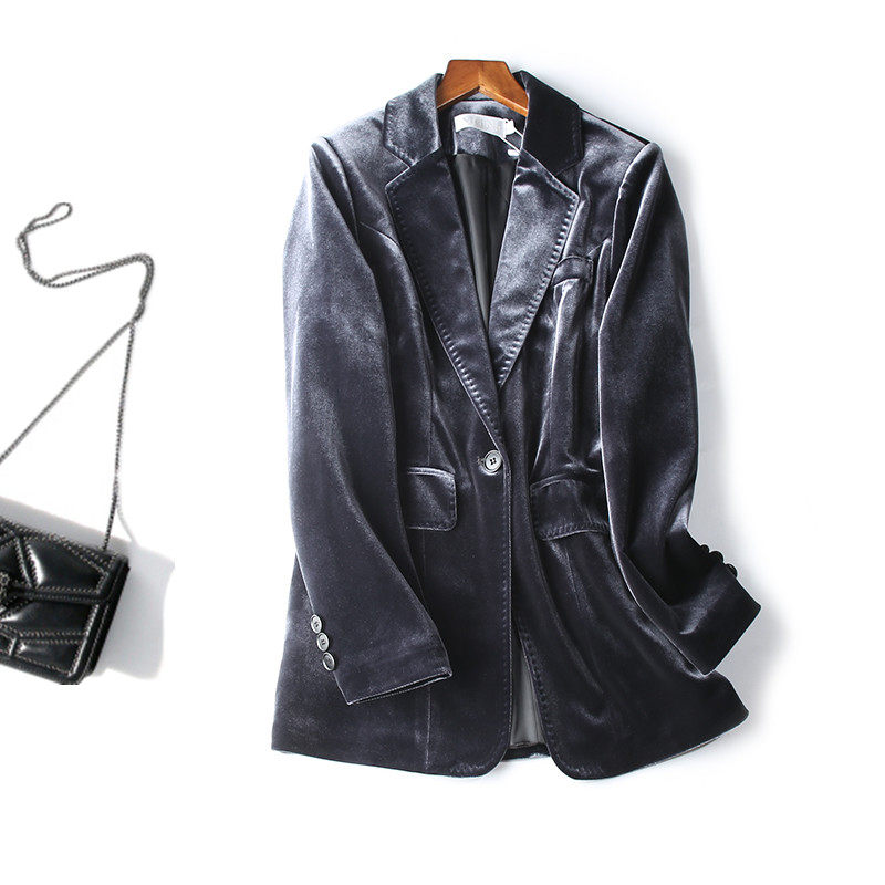 LUXURY-LEVEL GOOD GOODS THE SAME STYLE OF THE STORE VELVET SUIT COMMUTING TO WORK PROFESSIONAL OVERALLS SHORT JACKET AUTUMN