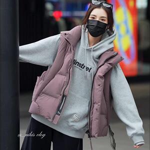 90白鸭绒 潮牌羽绒马甲男女潮流宽松 加厚保暖羽绒坎肩外套情侣款