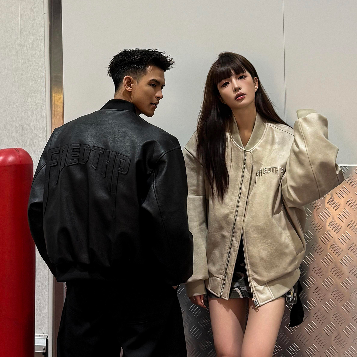 飞行员PU皮衣羽绒服男羽绒外套