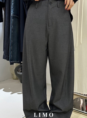 LIMO 2025秋季新款 老钱风时尚百搭微弯刀裤直筒休闲阔腿拖地裤女