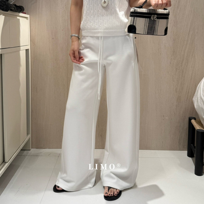 LIMO抽绳松紧宽松直筒显瘦休闲裤