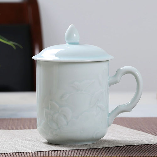 陶瓷雕刻风影青个人多款可选茶杯