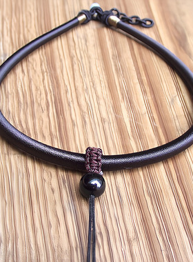 原创玉绳扣结中国结项链绳子吊坠绳挂件绳玉佩挂绳粗犷简约项圈女