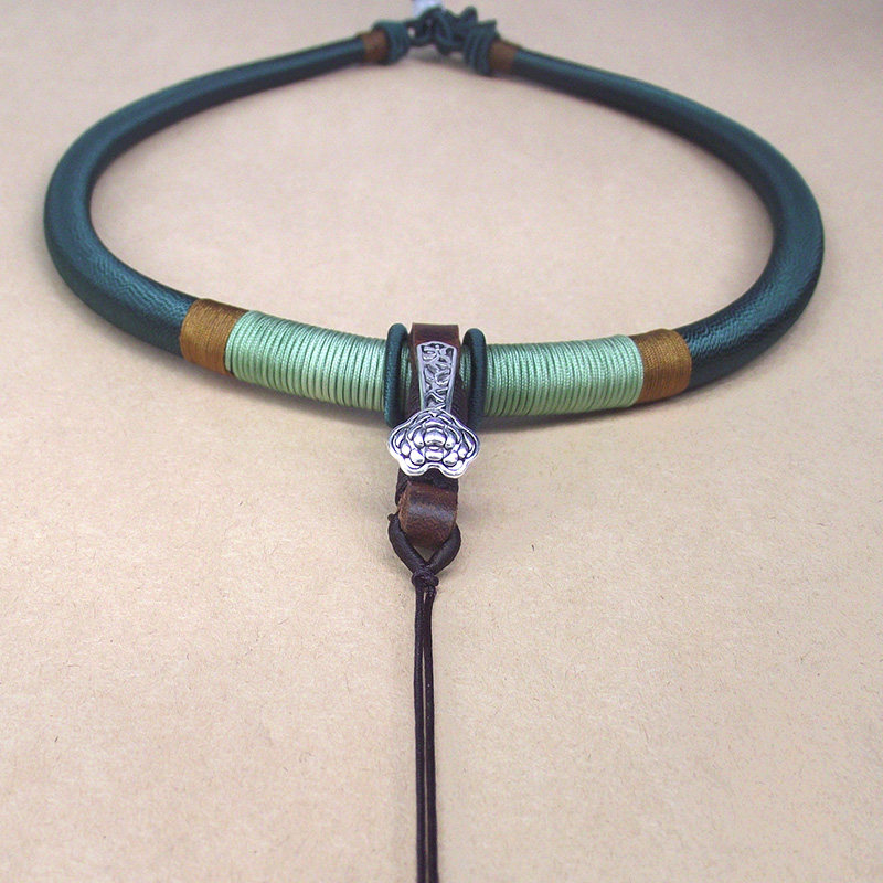 颈饰男女脖绳项链绳子白水晶挂件粗手编织翡翠玉佩挂绳蜜蜡吊坠绳