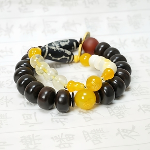 真灵验2026年吉祥物属鸡人六合情侣手链六道木手串玛瑙水晶情缘链